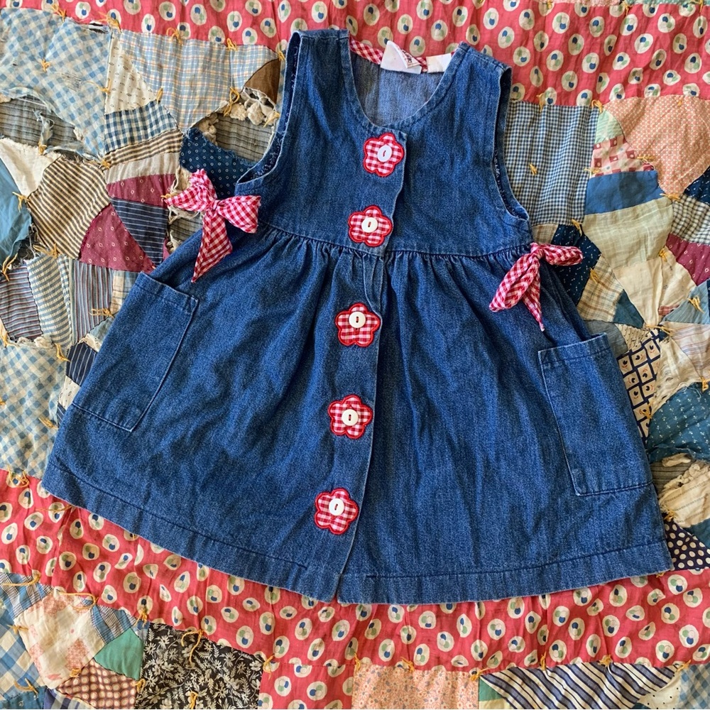 ✨90s Gingham Denim Baby Dress✨